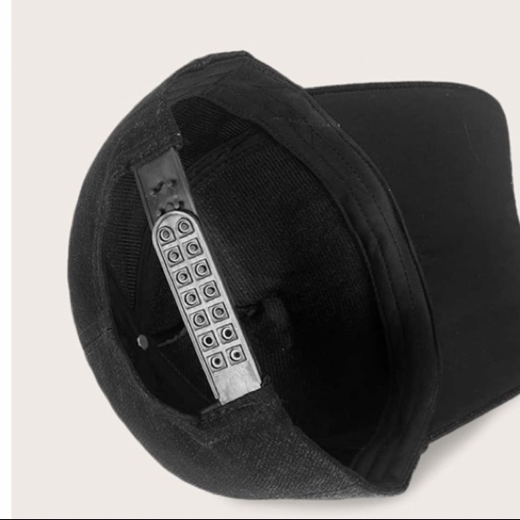 Woman's Floral Rhinestone Embellished Black Baseball Cap - Picture 5 of 5